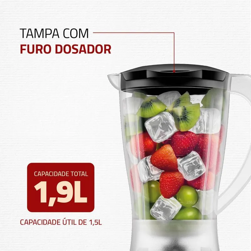 Liquidificador Easy Power Mondial Preto 550W - L-550-B - 3