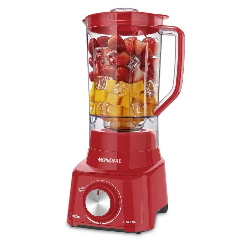 Liquidificador Turbo Full Mondial Vermelho 900W - L-900 FR - 1
