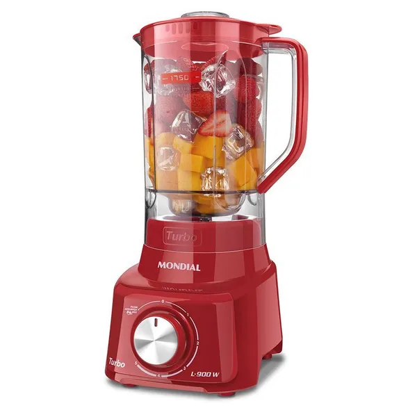 Liquidificador Turbo Mondial Vermelho 900W - L-900 FR 2C