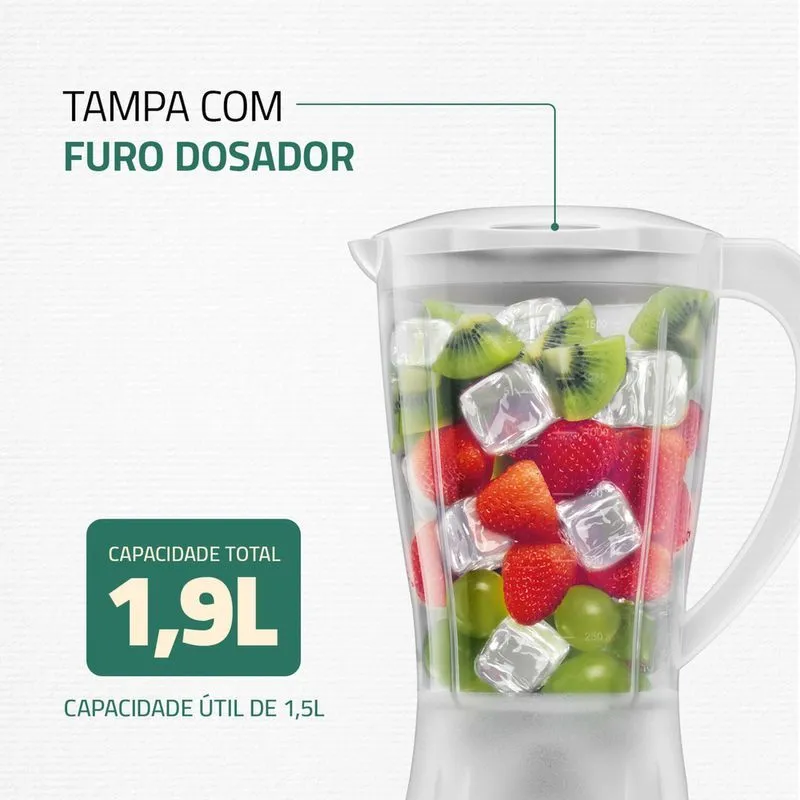 Liquidificador Easy Power Mondial 550W Branco - L-550-SL - 3