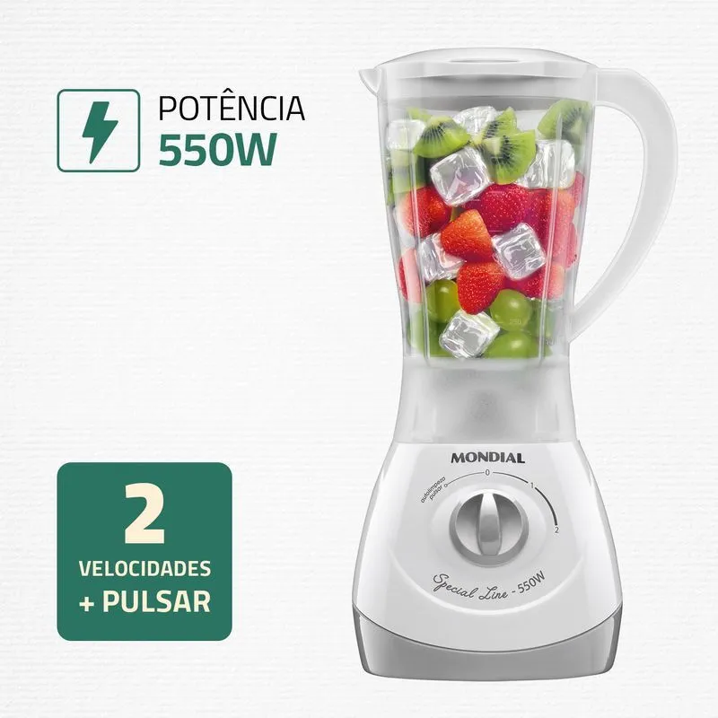 Liquidificador Easy Power Mondial 550W Branco - L-550-SL - 2