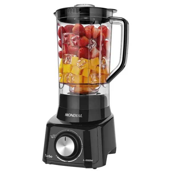 Liquidificador Turbo Full Mondial Preto 900W 5 Velocidades - L-900 FB