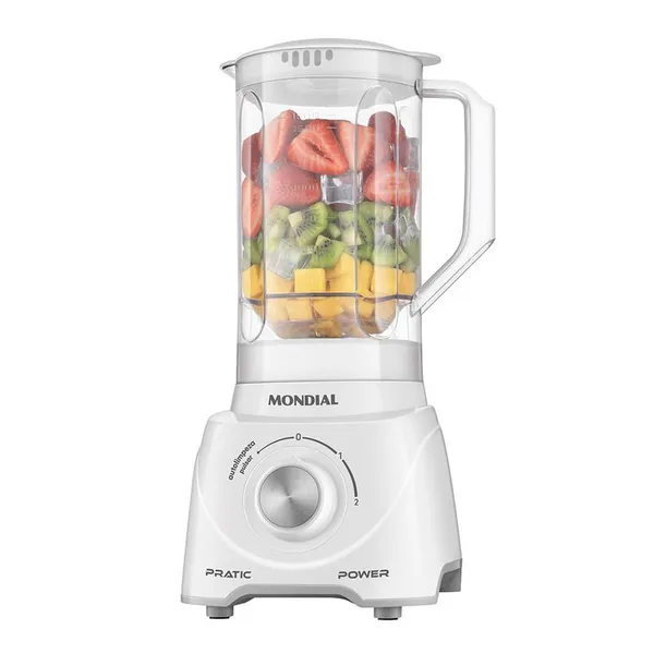 Liquidificador Pratic Power Mondial Branco 550W - L-97-W