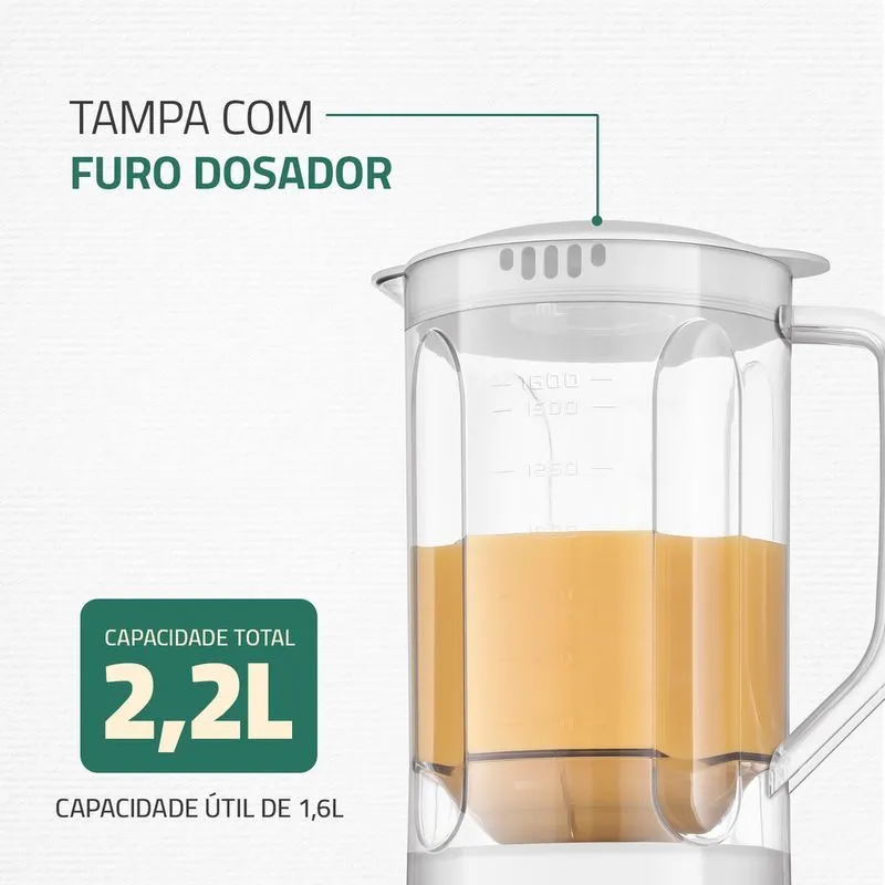 Liquidificador Pratic Power Mondial Branco 550W - L-97-W - 3