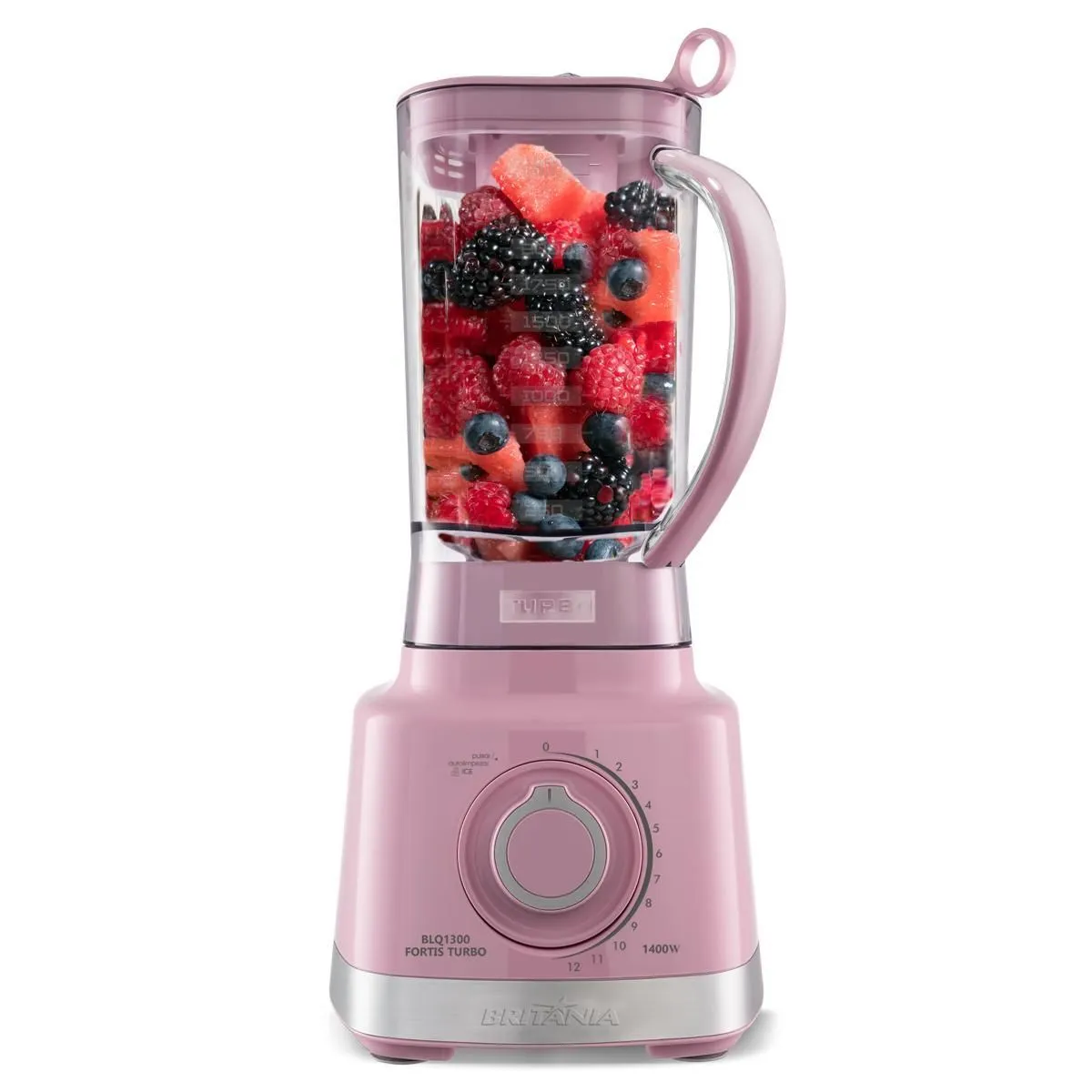 Liquidificador Rosa Britânia 1400W 3L 12 Velocidades BLQ1300RS - 1