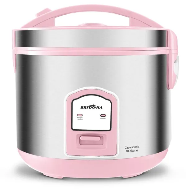 Panela de Arroz Elétrica Rosa Britânia 10 Xícaras BPAE10C