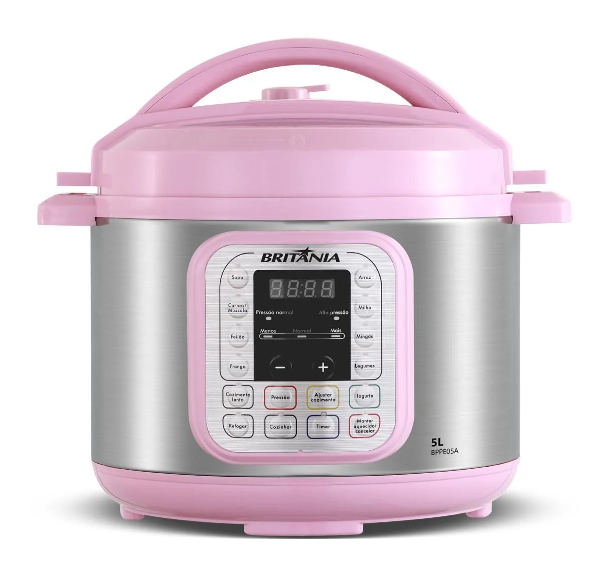 Panela de Pressão Rosa Britânia 5L Digital 11 Funções BPPE05 - 1