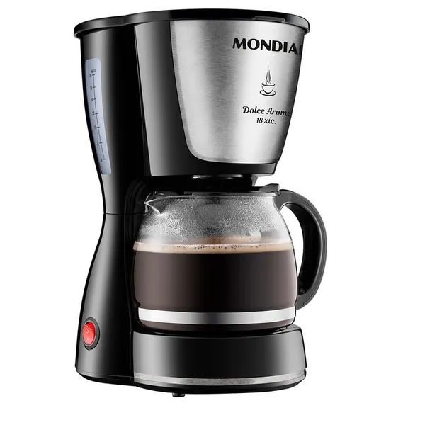 Cafeteira Elétrica Dolce Arome Mondial 550W 18 Xicaras Preto/Inox - C-30 18X