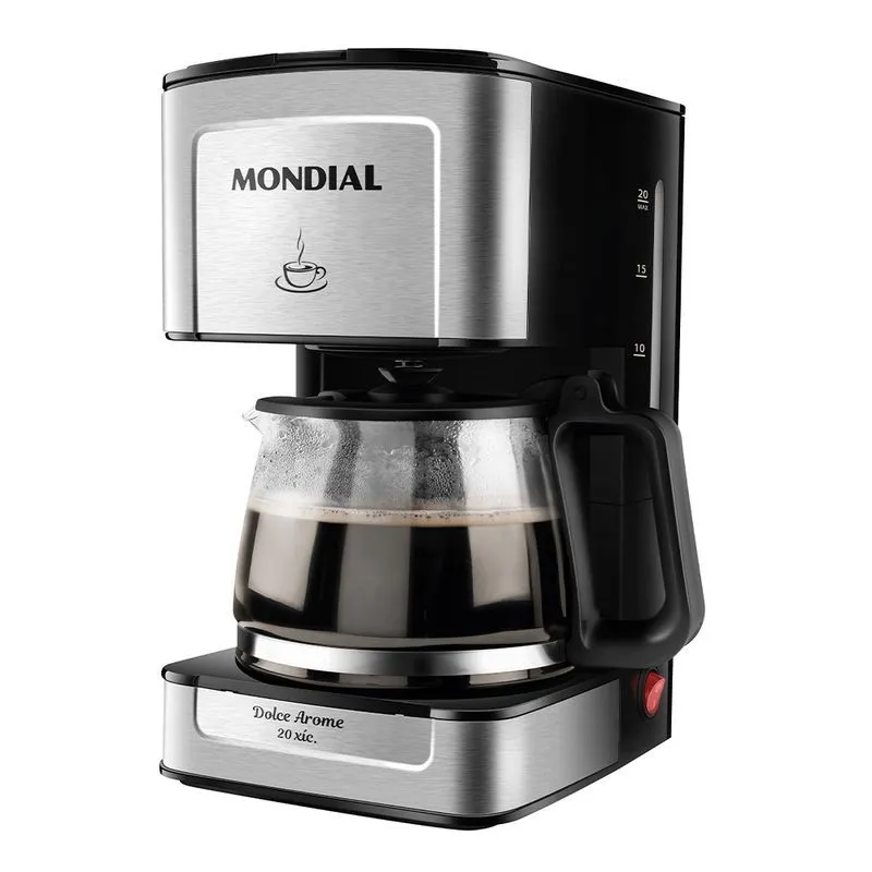 Cafeteira Elétrica Dolce Arome Mondial Preto/Inox 550W - C-43-20X-SI - 1