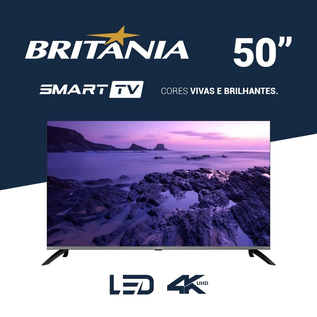Smart TV 50” Britânia Roku TV LED Dolby Audio BTV50VA4REGB - Bivolt - 2