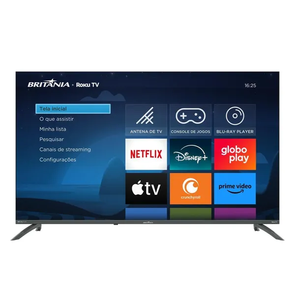 Smart TV 40” Britânia BTV40M9GR2CGB Roku TV LED Dolby Audio - Bivolt