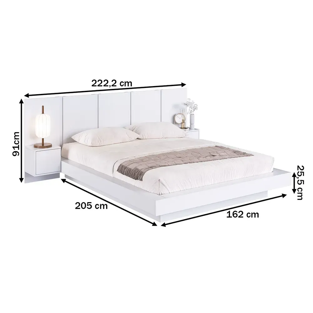Cama Queen Zurique 2 Portas Branco - Art In Móveis - 3