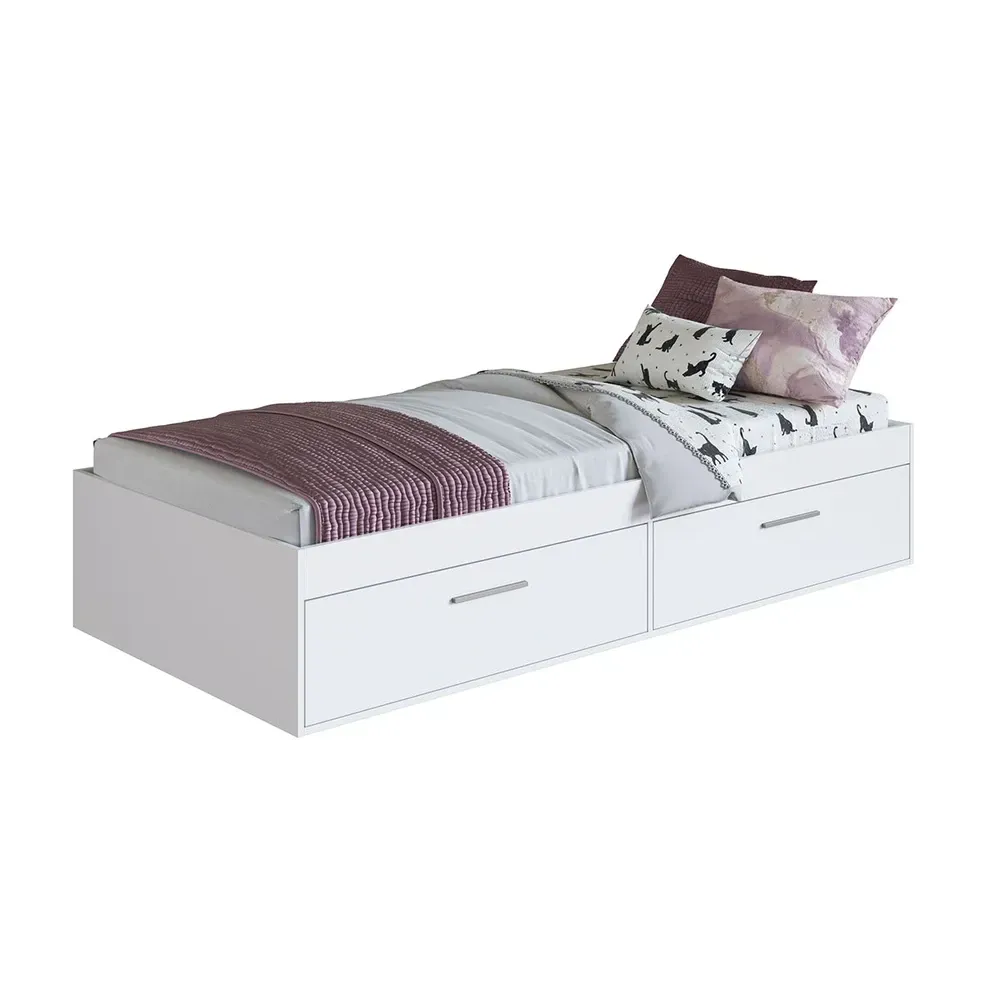 Cama Solteiro Tókio com 2 Portas Branco - Art In Móveis - 2