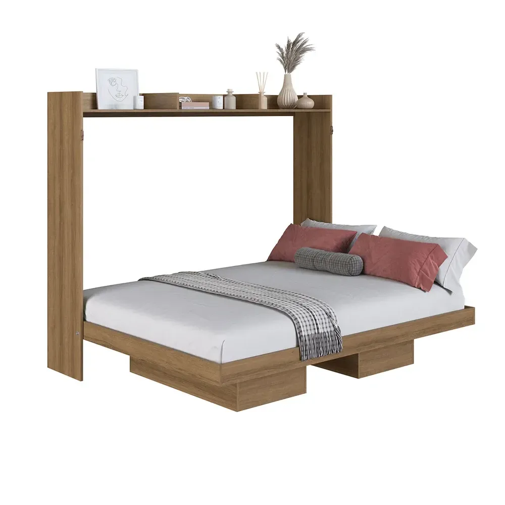 Cama Casal Hanover Articulável Horizontal 2 Prateleiras Mel - Art In Móveis - 2