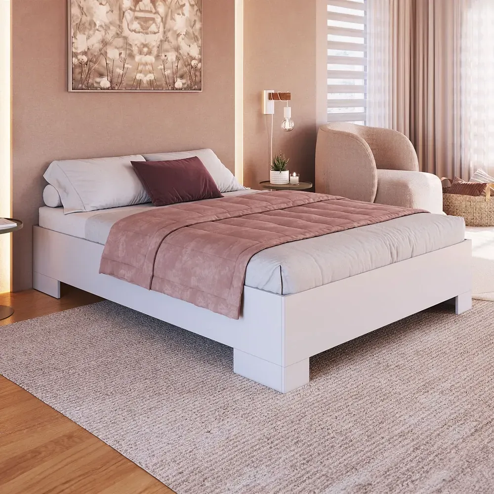 Cama Casal Xangai Branco - Art In Móveis - 1