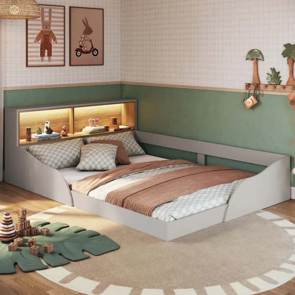Cama Montessoriana Casal Lille com LED Arenas - Art In Móveis - 1
