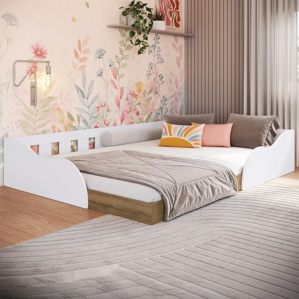 Cama Montessoriana Casal Memphis Branco - Art In Móveis - 1