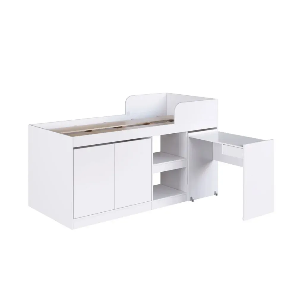 Cama Solteiro Multifuncional Jamaica 2 Portas 1 Gaveta Branco - Art In Móveis - 2
