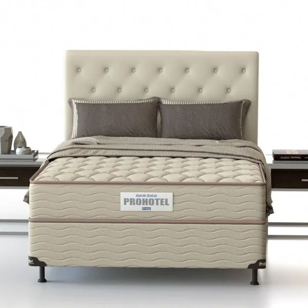 Cama Box Casal Mola Probel Prohotel Royal Bege (138x188x61cm)