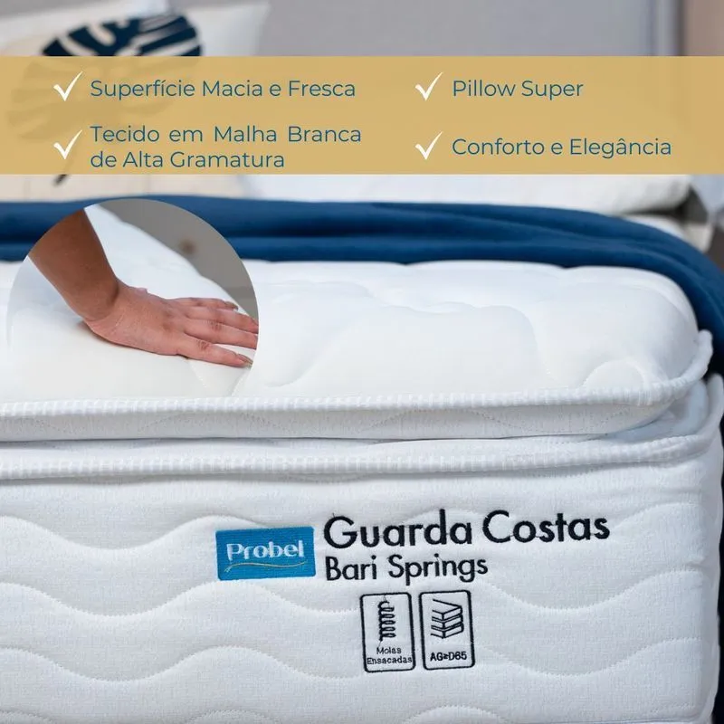 Cama Box Casal Mola Ensacada Probel Bari (138x188x58cm) - 2