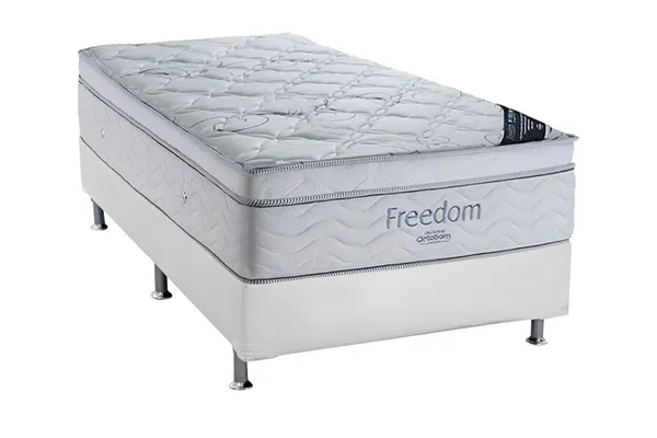 Cama Box Solteiro (Box + Colchão) com Molas Ensacadas Freedom - Ortobom