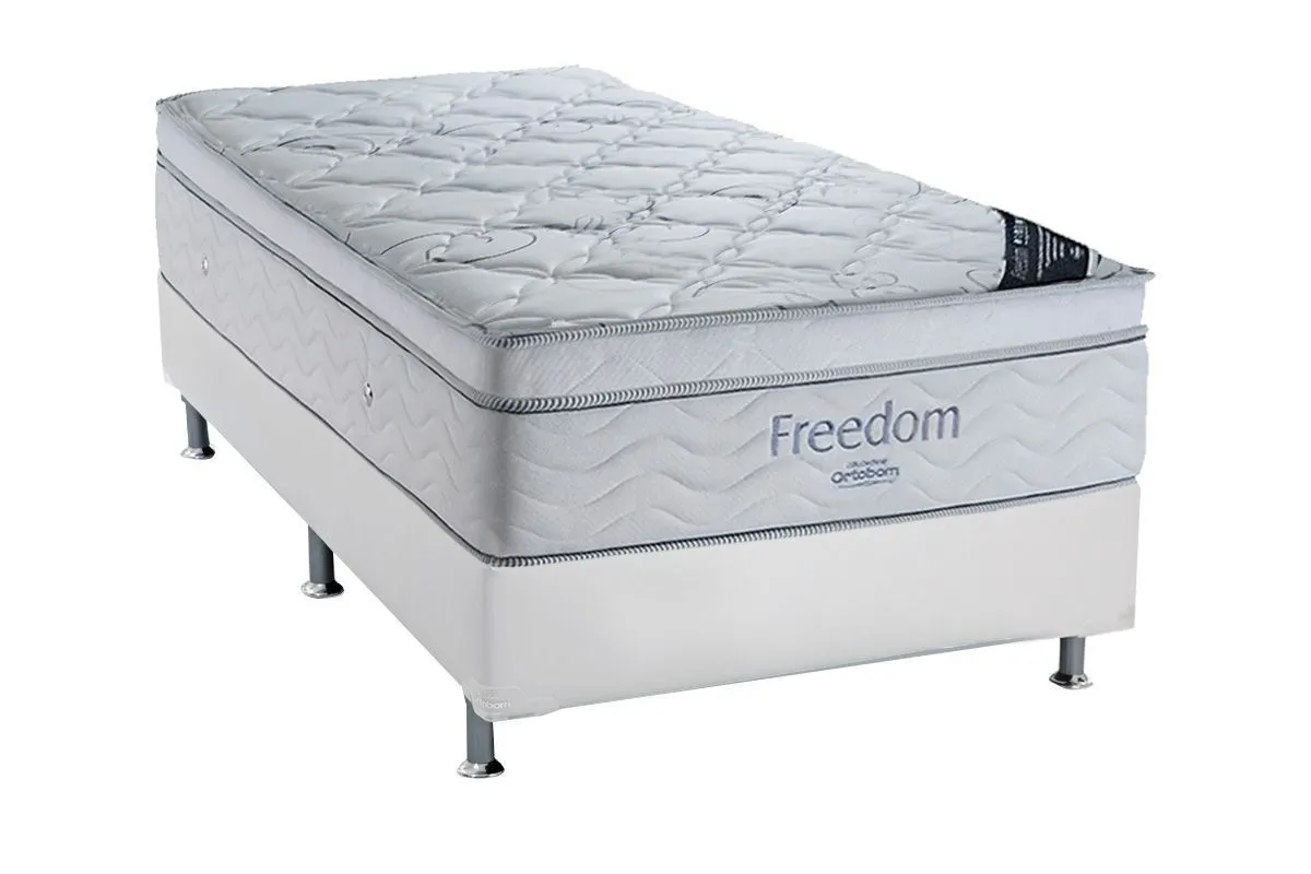 Cama Box Solteiro (Box + Colchão) com Molas Ensacadas Freedom - Ortobom - 1