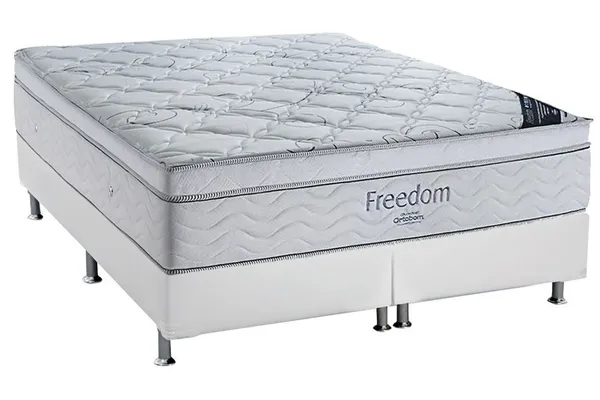 Cama Box Queen (Box + Colchão) com Molas Ensacadas Freedom - Ortobom