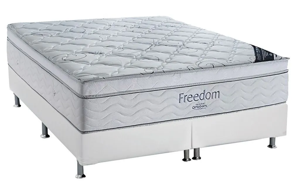 Cama Box Queen (Box + Colchão) com Molas Ensacadas Freedom - Ortobom - 1