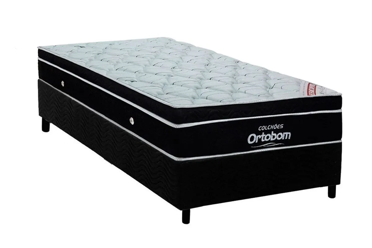 Cama Box Solteiro (Box + Colchão) com Molas Ensacadas Elegant - Ortobom - 1