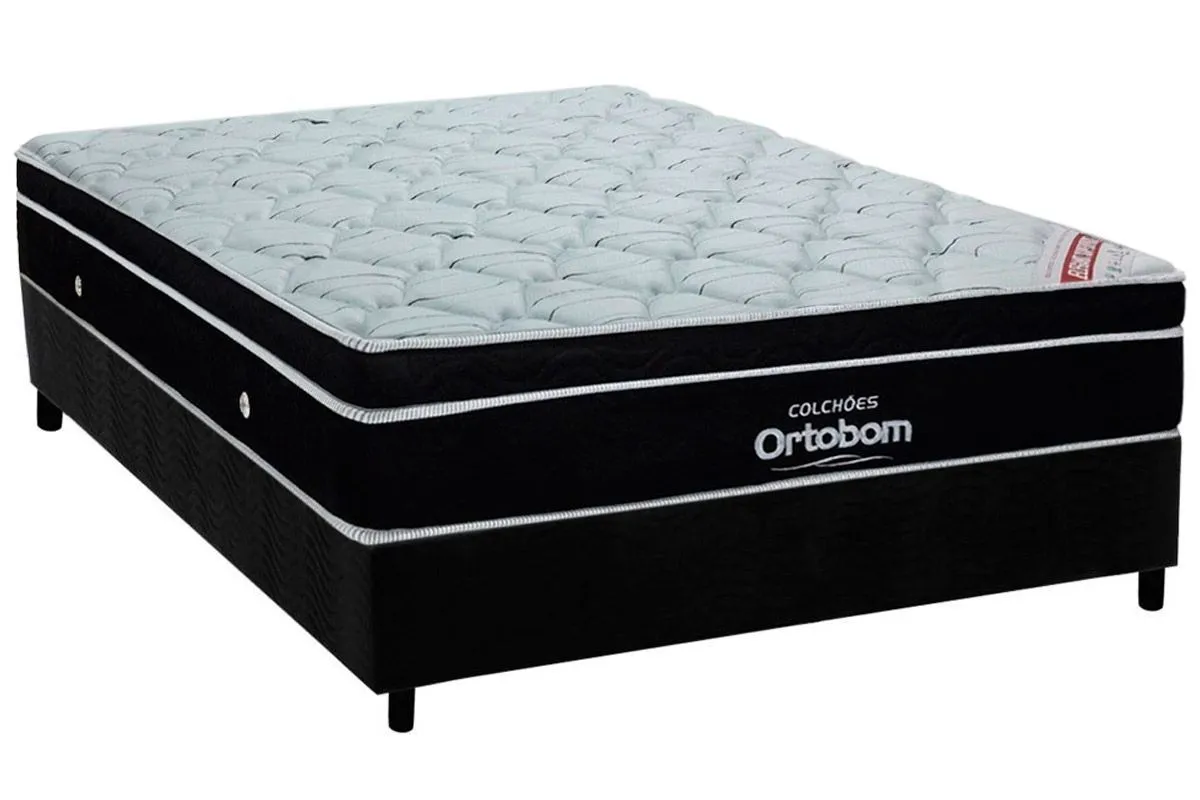 Cama Box Casal (Box + Colchão) com Molas Ensacadas Elegant - Ortobom - 1