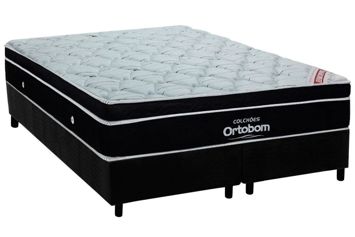 Cama Box Queen (Box + Colchão) com Molas Ensacadas Elegant - Ortobom - 1