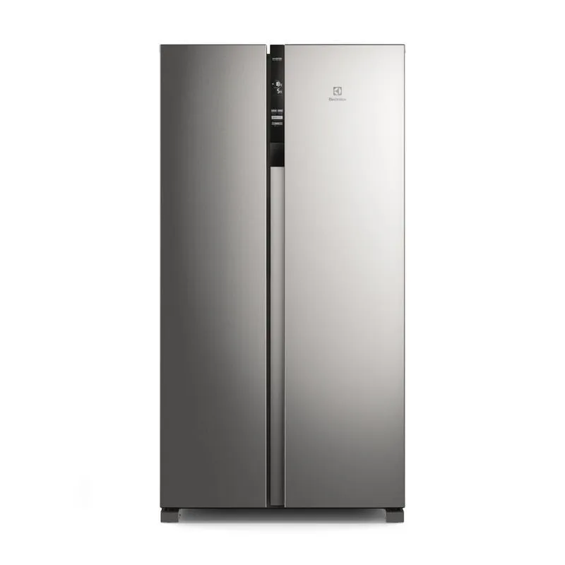 Geladeira Electrolux Frost Free Inverter 440 Litros Efficient com AutoSense Side by Side cor Inox Look (IS4S) - 1