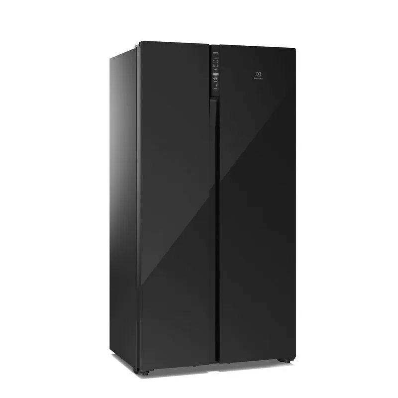 Geladeira Electrolux Frost Free Inverter 526L Efficient com AutoSense Side by Side Vidro Preto (ES5GB) - 1