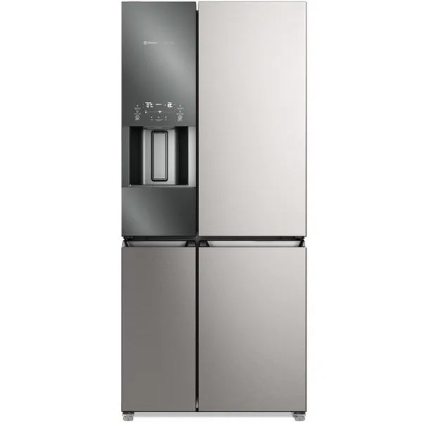 Geladeira Electrolux Frost Free Inverter 583 Litros AutoSense e FlexiSpace 4 Portas Inox Espelhado Home Pro (IQ8WS)