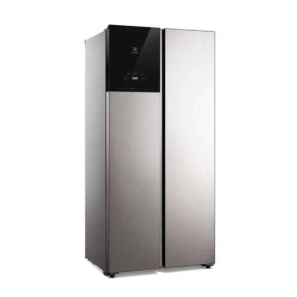 Geladeira Electrolux Frost Free Inverter 431 Litros AutoSense Bivolt Side by Side Cor Inox Look (ES40S) 