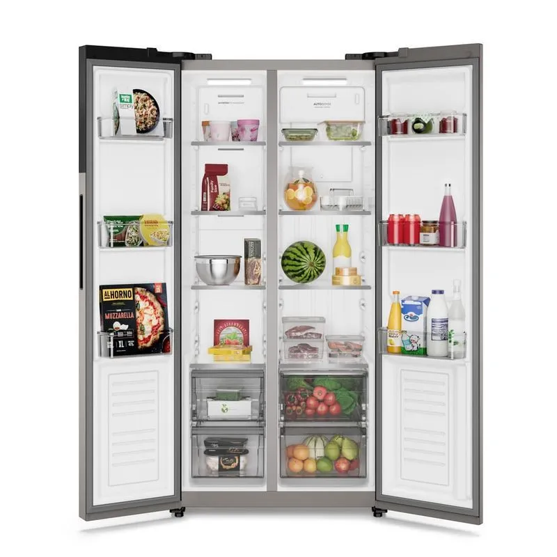 Geladeira Electrolux Frost Free Inverter 431 Litros AutoSense Bivolt Side by Side Cor Inox Look (ES40S)  - 3