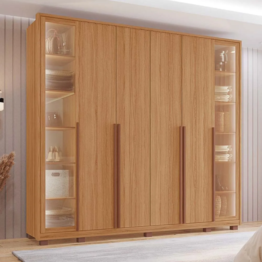 Guarda Roupa Casal Salvatore New 100% MDF 6 Portas 6 Gavetas Freijó - Tuboarte Móveis  - 1