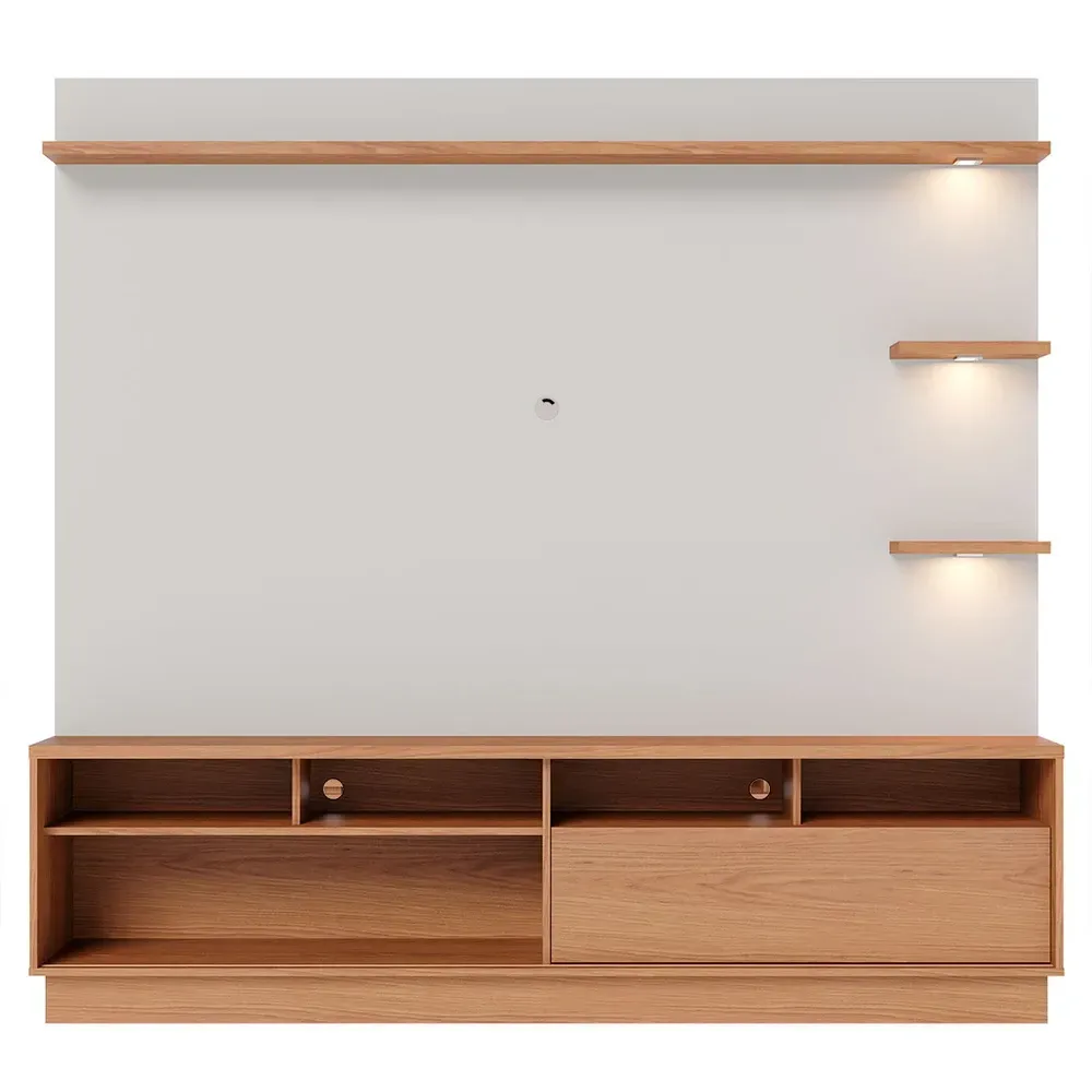 Estante para TV Até 70 Polegadas Campeche 1 Porta 1 Gaveta Freijó/Off White Matte - Colibri - 2