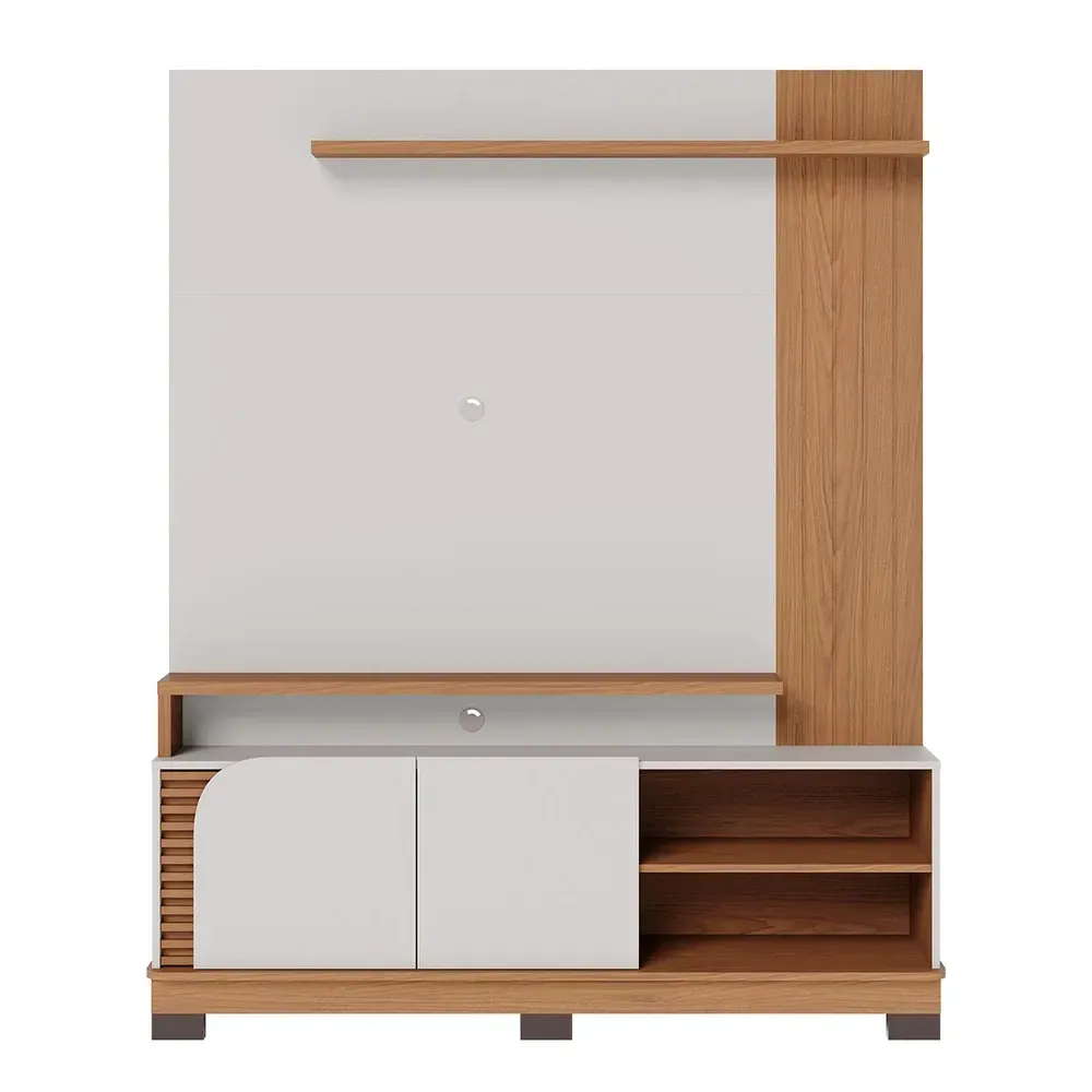 Estante para TV Até 65 Polegadas Jurerê 2 Portas Off White/Freijó - Colibri - 2