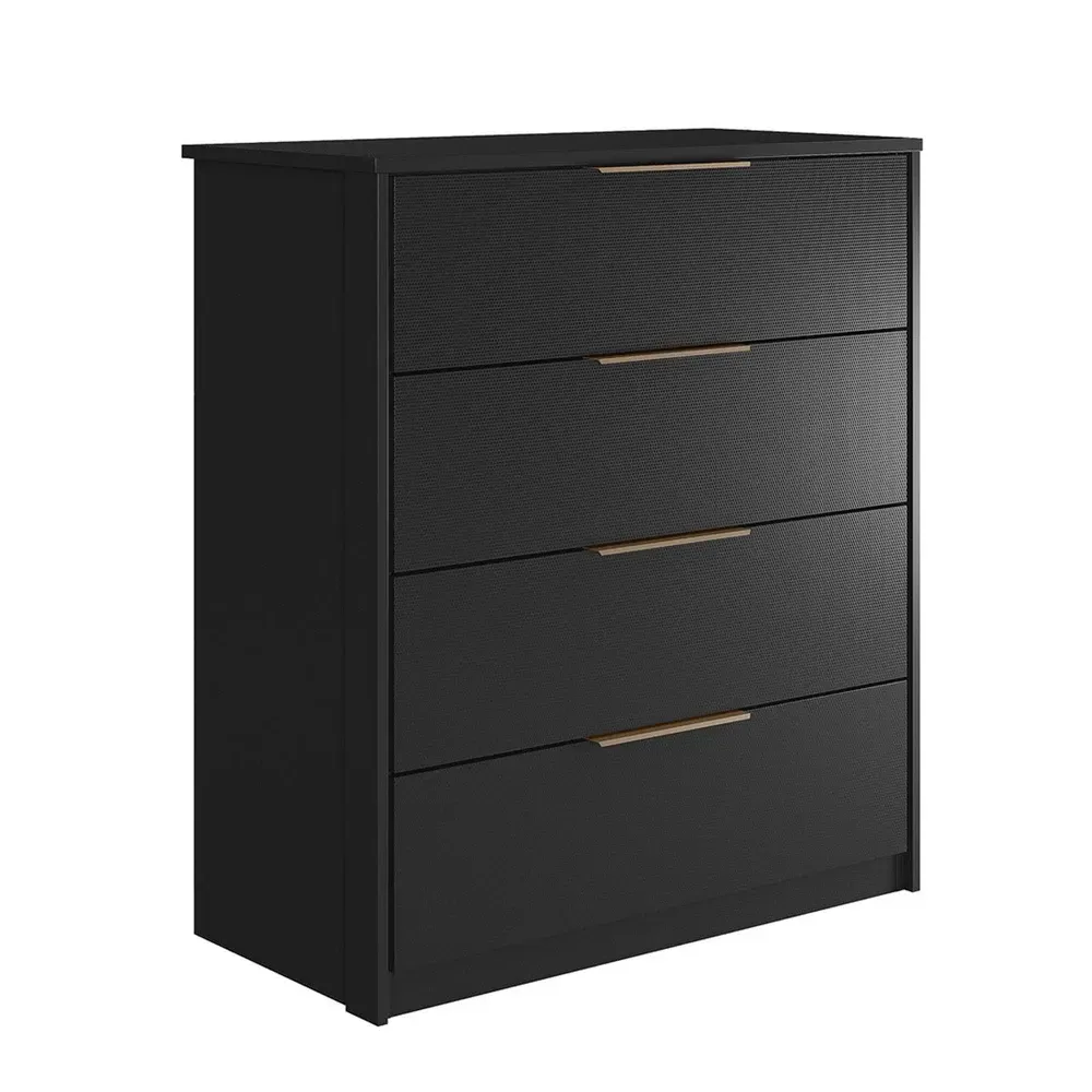 Cômoda Alia 4 Gavetas Preto Prime Tx/Amêndola - Demóbile - 2