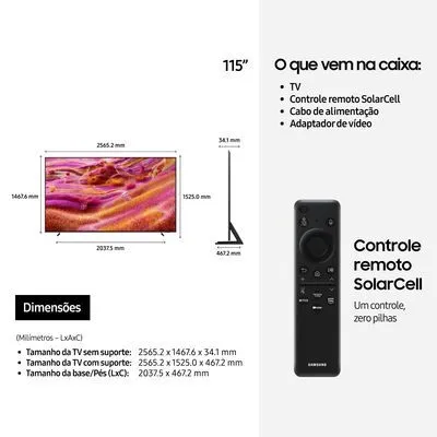 Smart TV 115" Vision AI TV NEO QLED Ultra 4K QN90F 2025, Mini LED - Samsung  - 3