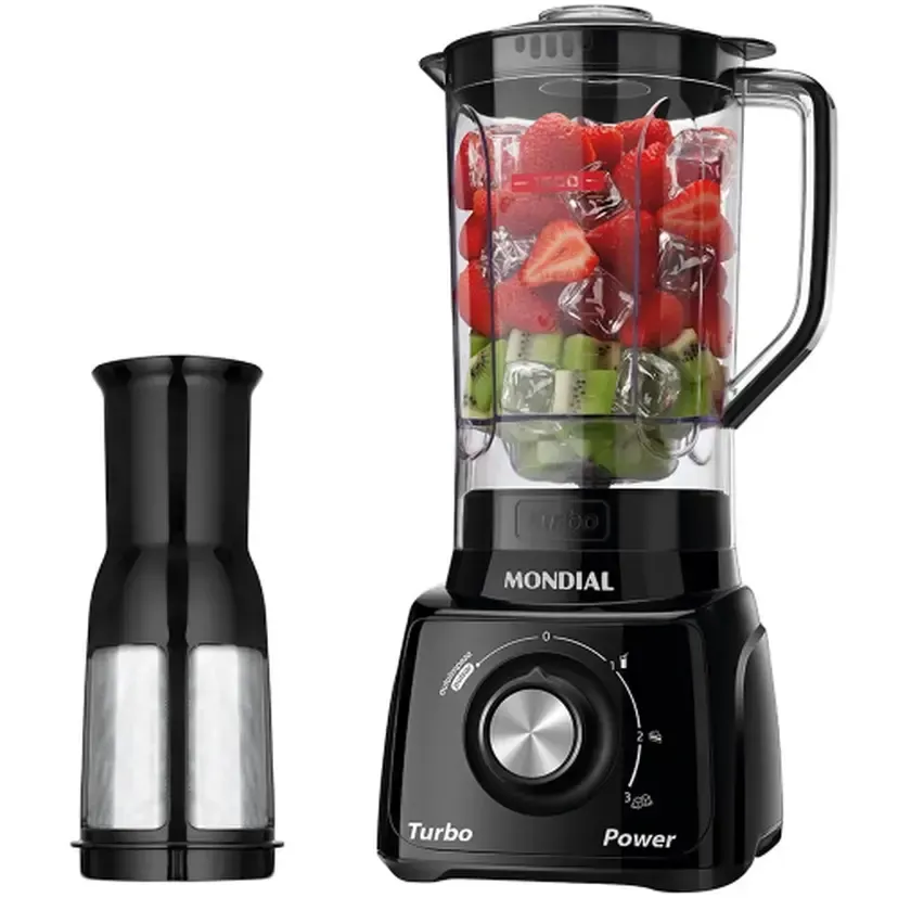 Liquidificador Mondial Turbo Power L99FB 2,2L 550W 3 Velocidades - Preto - 2