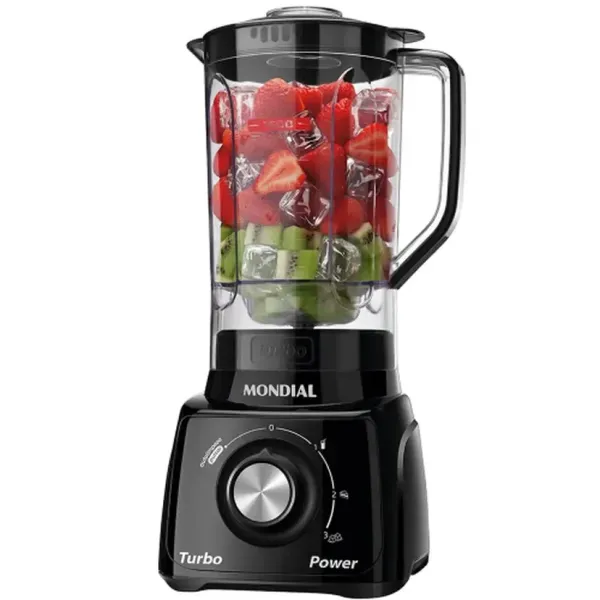 Liquidificador Mondial Turbo Power L99FB 2,2L 550W 3 Velocidades - Preto