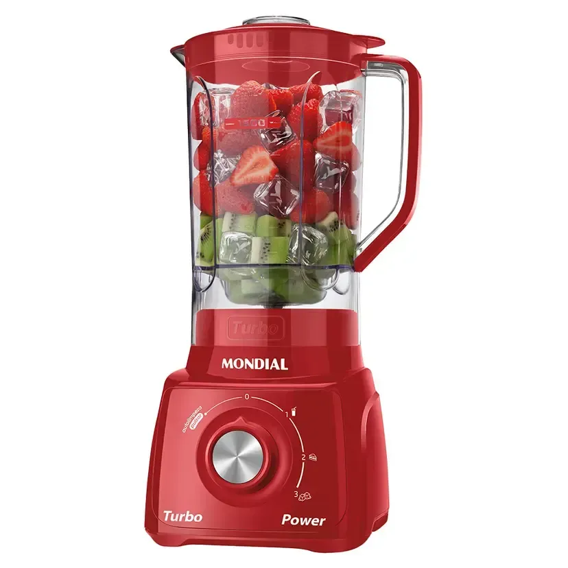 Liquidificador Mondial Turbo Power L99FB 2,2L 550W 3 Velocidades - Vermelho - 1