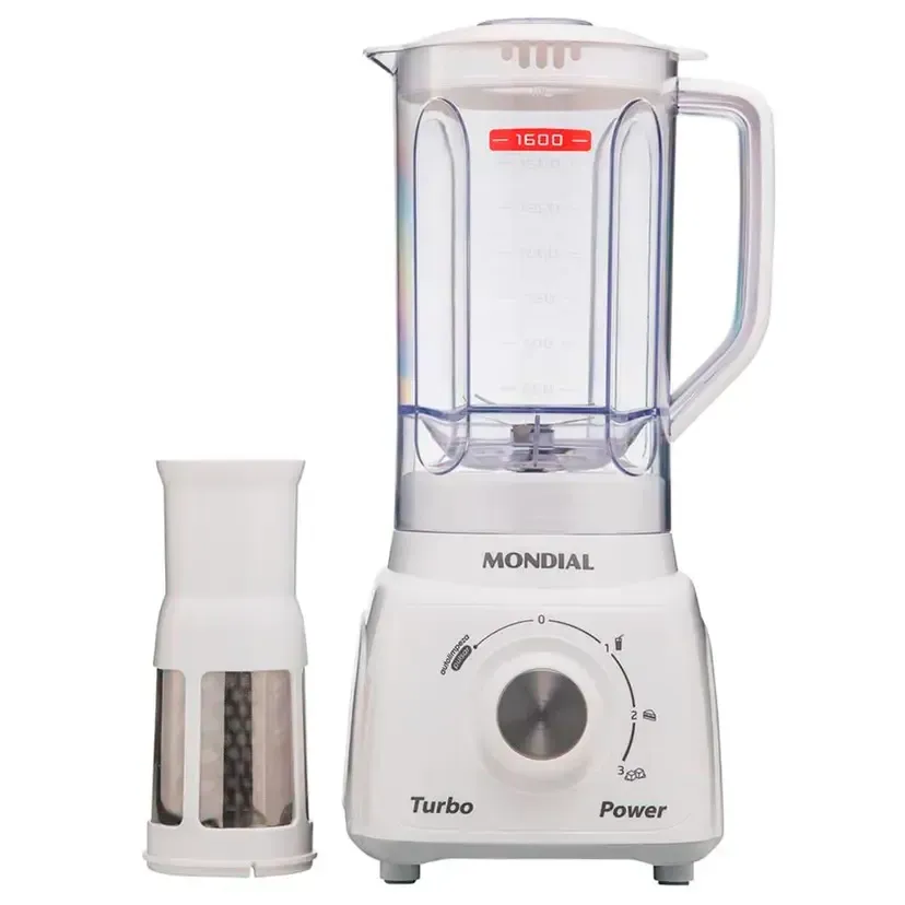 Liquidificador Mondial Turbo Power L99FB 2,2L 550W 3 Velocidades - Branco  - 3