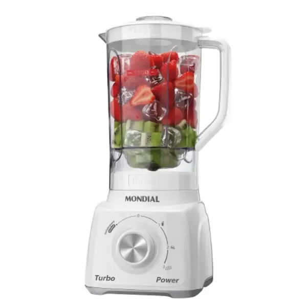 Liquidificador Mondial Turbo Power L99FB 2,2L 550W 3 Velocidades - Branco 