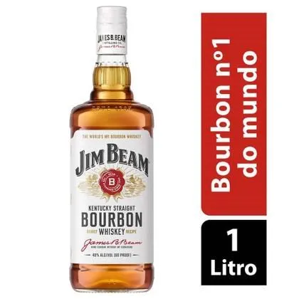 Whisky Jim Beam White Bourbon 4 Anos Americano - 1 Litro