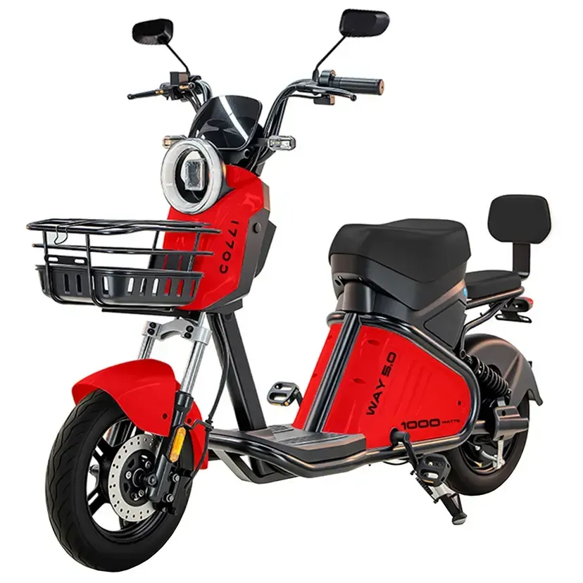 Bicicleta Elétrica Aro 16 Colli 1000W Freio a Disco Manopola de Aceleração - Vermelho - Bivolt - 1