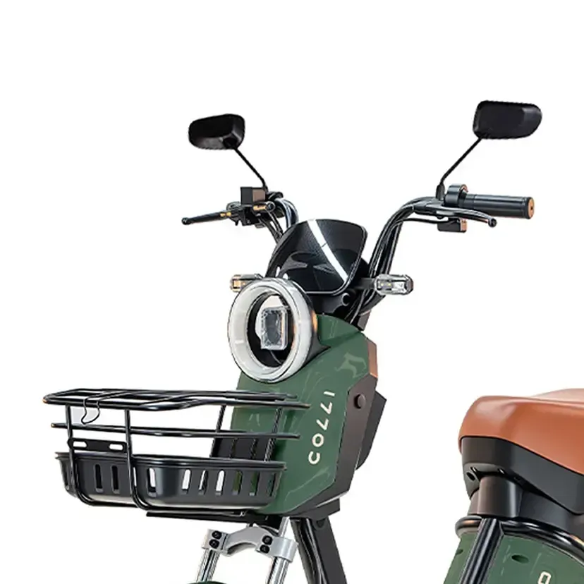Bicicleta Elétrica Aro 16 Colli 1000W Freio a Disco Manopola de Aceleração - Verde Militar - Bivolt - 2