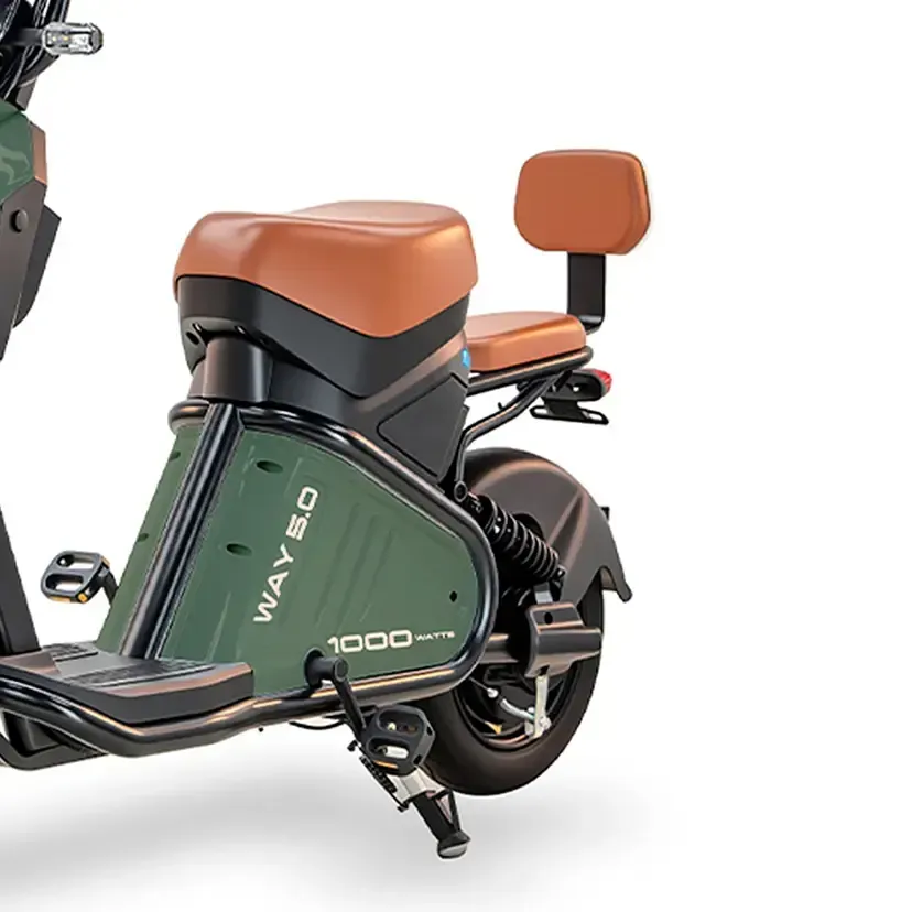Bicicleta Elétrica Aro 16 Colli 1000W Freio a Disco Manopola de Aceleração - Verde Militar - Bivolt - 3